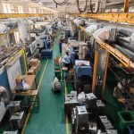 Injection molding production workshop