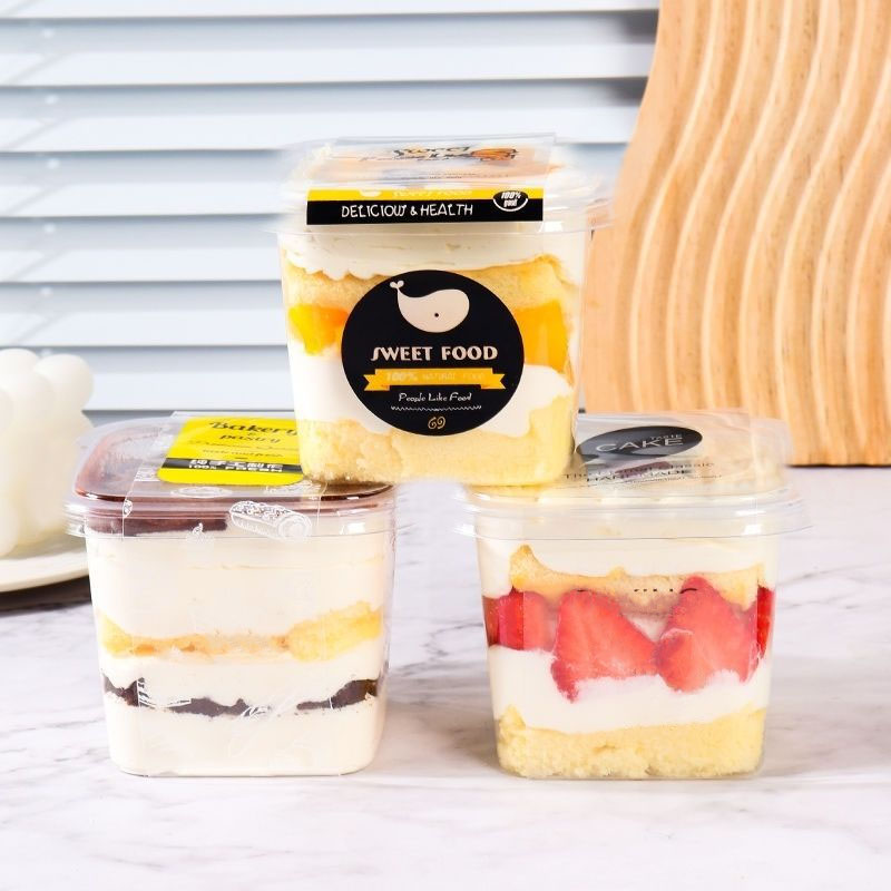 transparent food grade square detachable 650ml crisper sealed storage box for cereal and leftovers